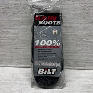 BILT Motorcycle Black Waterproof Rain Boots Overboots Size M